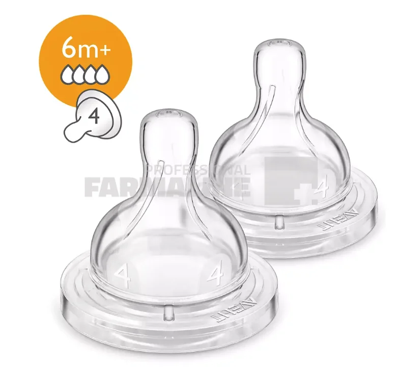 Avent SCF634/27 Classic+ Tetine anti-colici,debit rapid 6+ luni 2 bucati