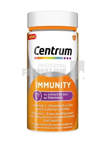 Centrum Immunity cu extract de soc 60 capsule moi
