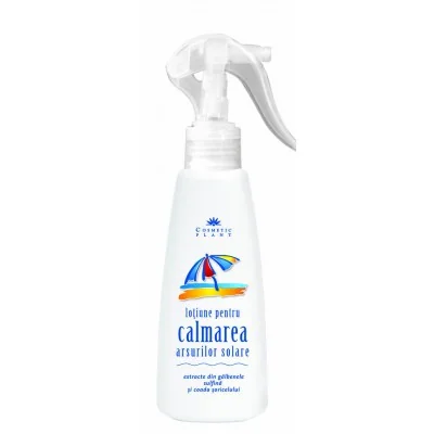 Cosmetic Plant Lotiune pentru calmarea arsurilor solare cu extract de galbenele, sulfina si coada soricelului 200 ml