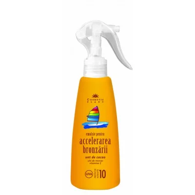 Cosmetic Plant Emulsie pentru accelerarea bronzarii cu unt de cacao, ulei de morcov si vitamina E SPF10 200 ml