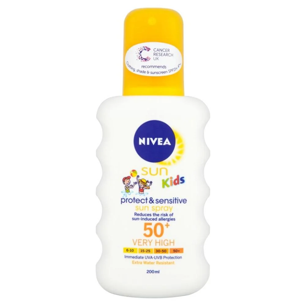 Nivea 85847 Sun Kids Protect & Sensitive Spray SPF50 200 ml
