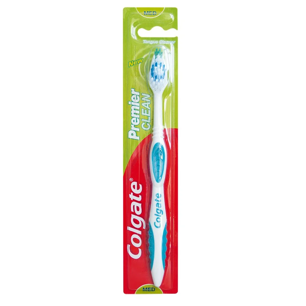 Colgate Premier Clean Tongue Cleaner Periuta de dinti Medium