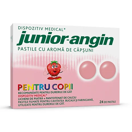 Junior-angin cu aroma de capsuni 24 pastile