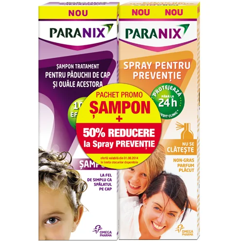 Paranix Pachet Sampon tratament 100 ml + Spray pentru preventie 100 ml