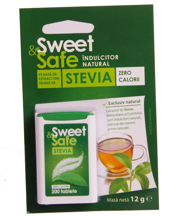 Sly Nutritia Sweet & Safe Indulcitor natural din stevia 200 tablete