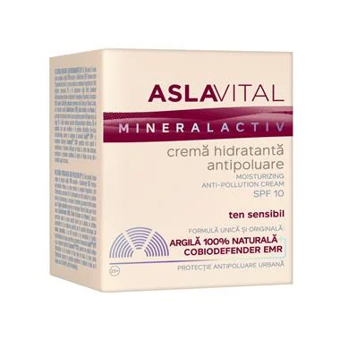 Aslavital Mineralactiv Crema hidratantă antipoluare SPF10 50 ml