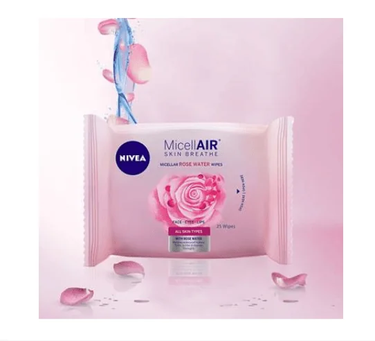 Nivea 82379 Servetele demachiante rose 25 bucati