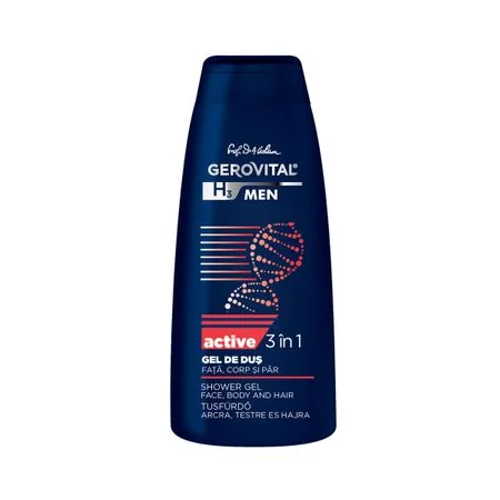 Gerovital Men Gel de dus active 3 in 1 400 ml