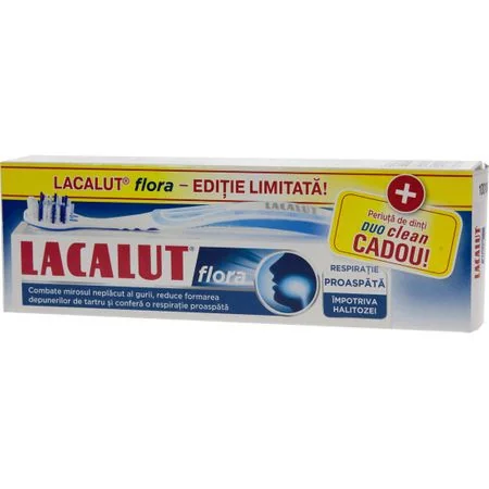 Lacalut Flora Pasta Dinti 75ML + Periuta Dinti Club  Cadou