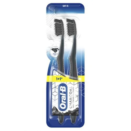 Oral B Periuta de dinti Charcoal 3D 2 bucati