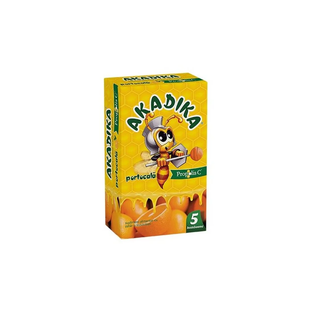 Akadika Propolis C cu aroma de portocala 5 bucati