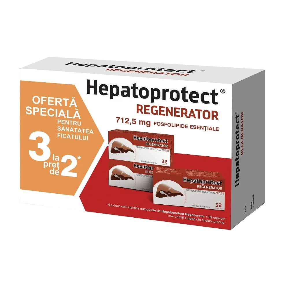 Hepatoprotect Regenerator 32 capsule Oferta 2+1