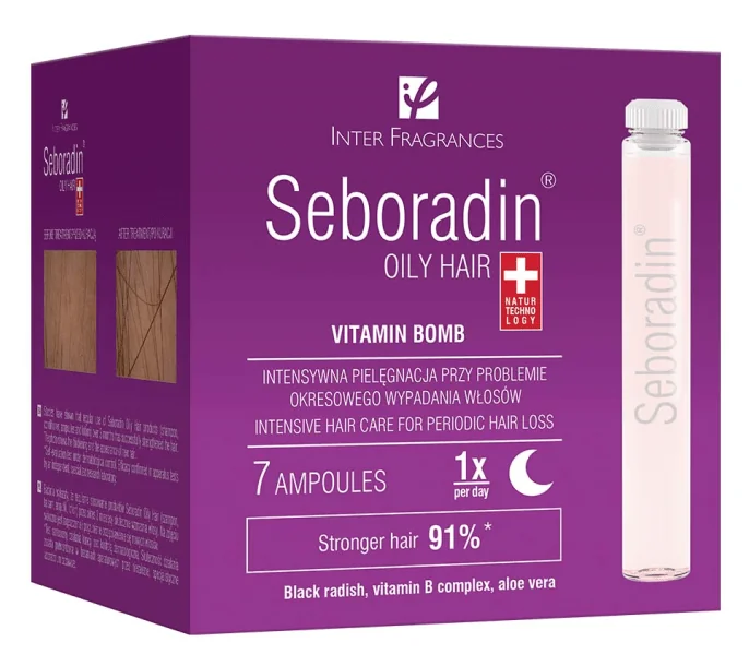 Seboradin Oily Tratament pentru par gras cu tendinta de cadere 5.5ml - 7 fiole