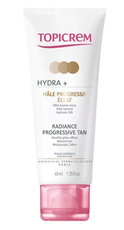 Topicrem Hydra+Radiance Progressive Tan , Crema autobronzanta fata ten mixt-gras 40 ml