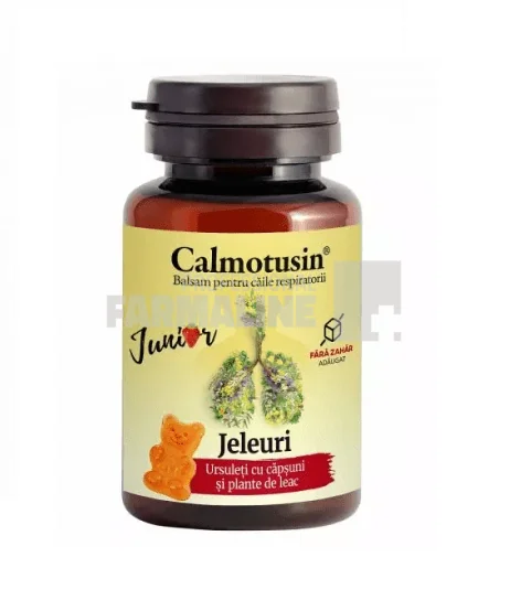 Calmotusin Junior ursuleti cu aroma capsuni 20 jeleuri