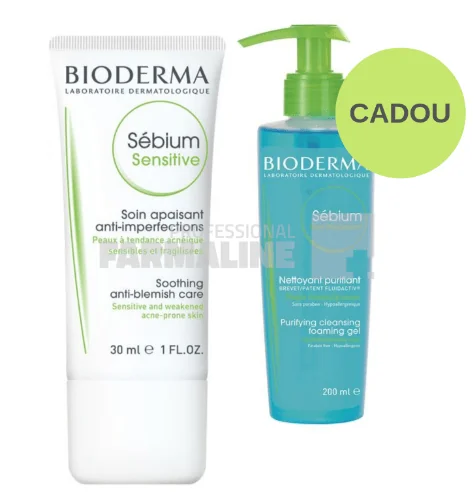 Bioderma Sebium Crema Sensitive 30 ml + Sebium Gel spumant 200 ml