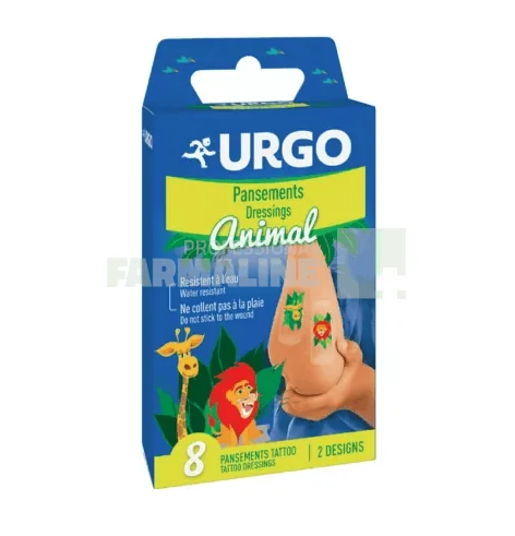 Urgo Jungle Tattoo Animal plasturi 8 bucati