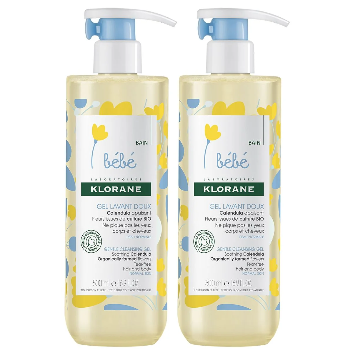 Klorane Bebe Pachet Gel spumant 500 ml 1+1