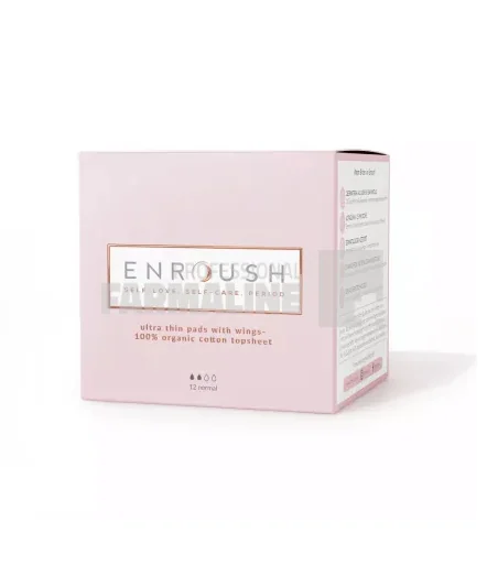 Enroush Absorbante normale din bumbac organic 12 bucati