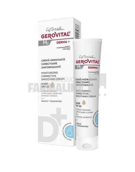 Gerovital H3 Derma+ Crema hidratanta corectoare uniformizanta SPF30  30 ml