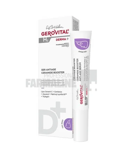 Gerovital H3 Derma+ Ser antiage cu ceramide booster 15 ml