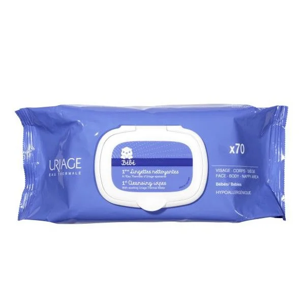 Uriage 1-ER Bebe Servetele de curatare 70 bucati