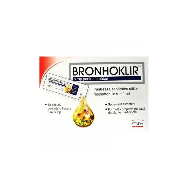 Bronhoklir Sirop pentru fumatori 5 ml 15 plicuri