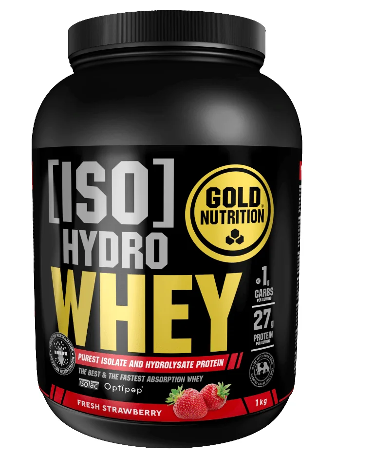 Gold Nutrition Iso Hydro Whey capsuni 1 kg