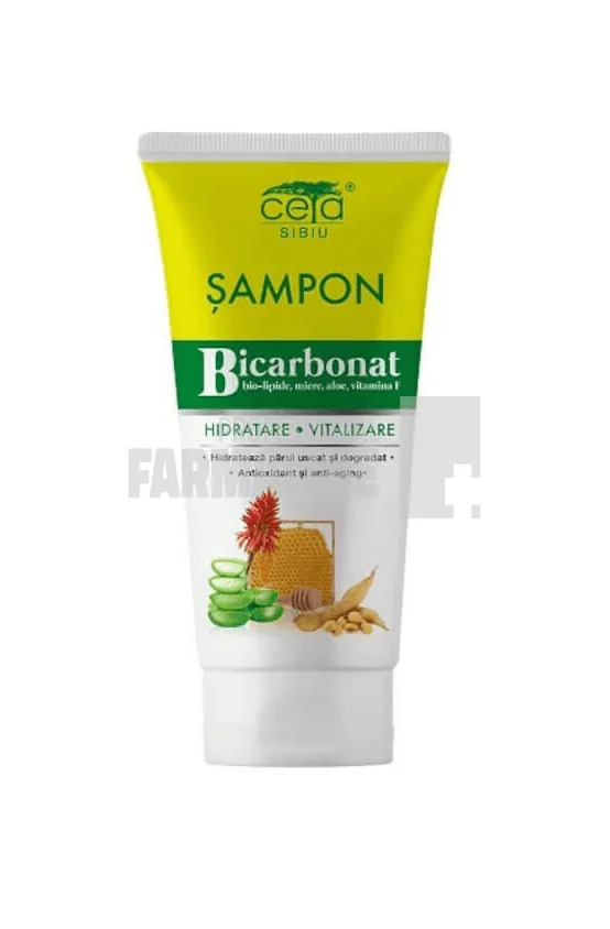 Ceta Sibiu Sampon pentru hidratare si revitalizare cu bicarbonat, bio-lipide, miere, aloe si vitamina F 200 ml