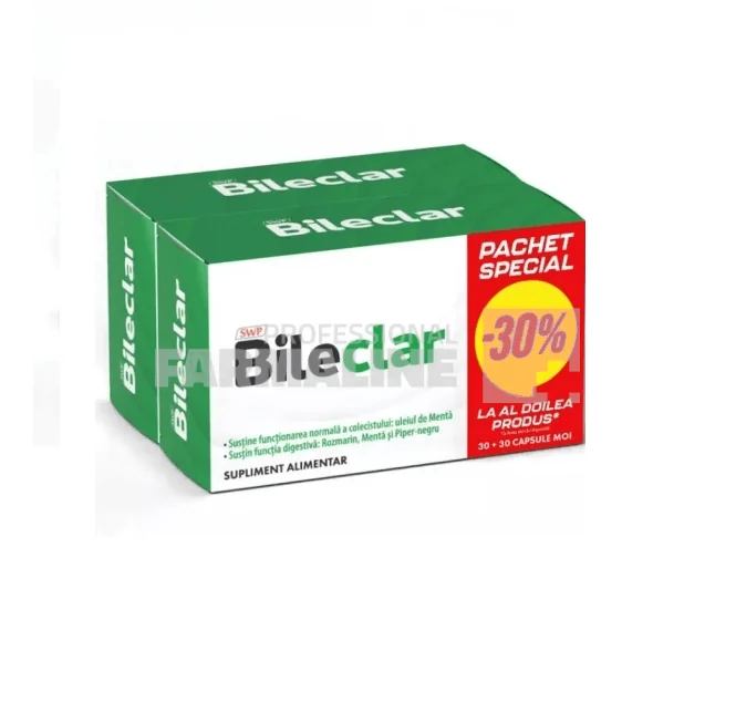 Bileclar Pachet special 30 capsule moi + 30 capsule moi  (-30 % la al doilea produs)