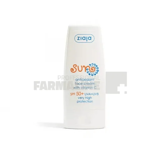 Ziaja Sun Crema antioxidanta pentru fata cu vitamina C SPF50 50 ml