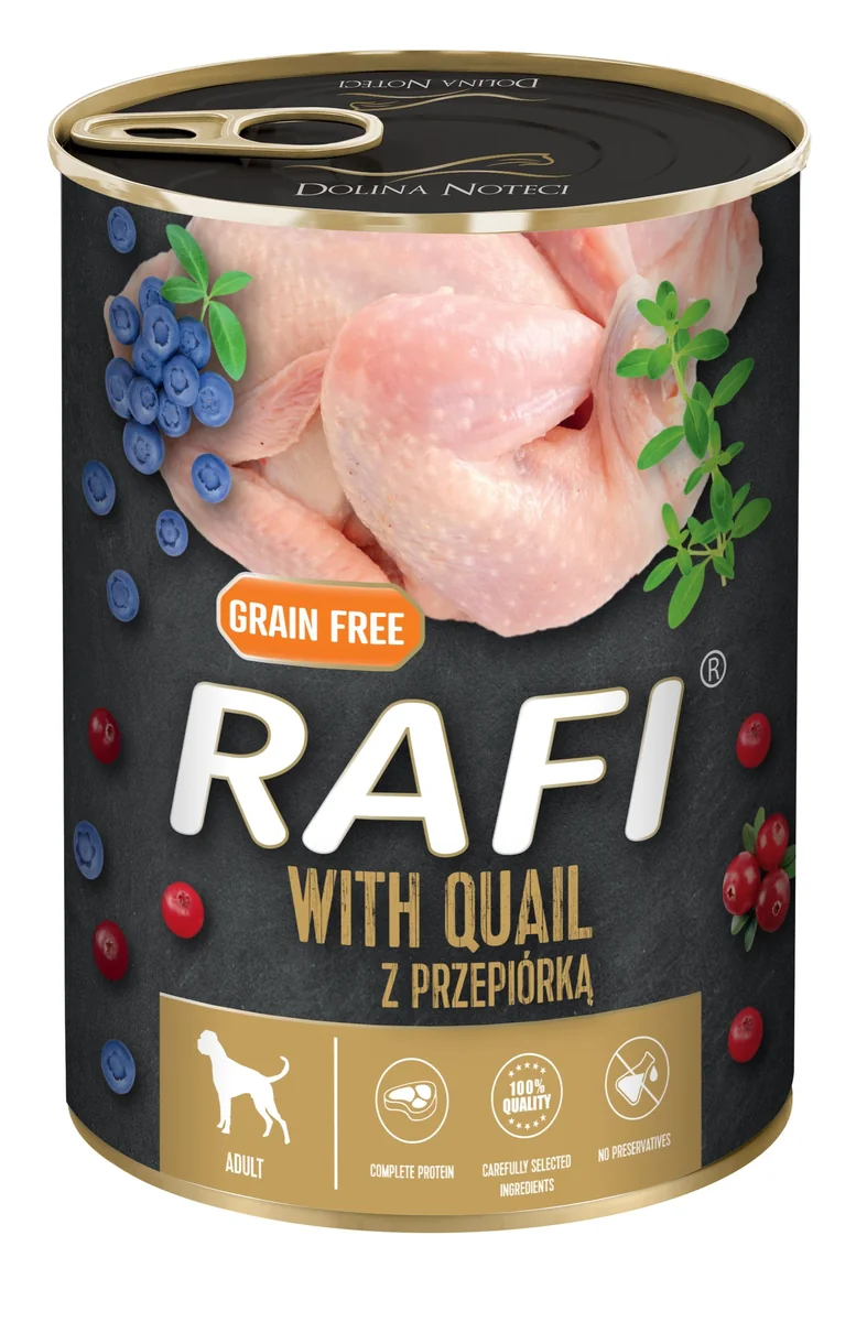 Hrana Umeda Caini, Rafi Dog, Prepelita si Afine, 400 g