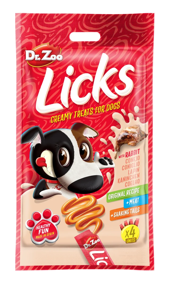 Dr Zoo Licks, recompense caini, Iepure, 4x15 g