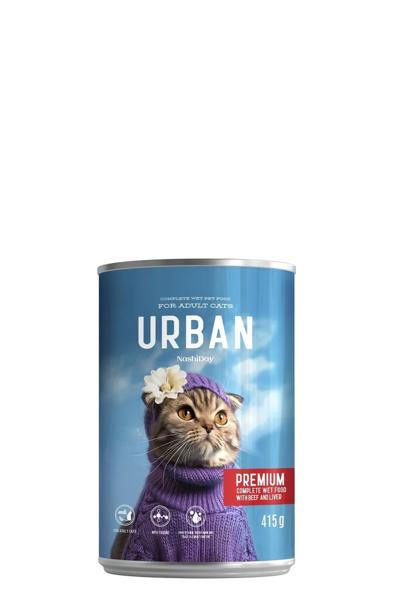 Hrana Umeda Pisici, NashiDay Urban, Vita si Ficat, 415 g