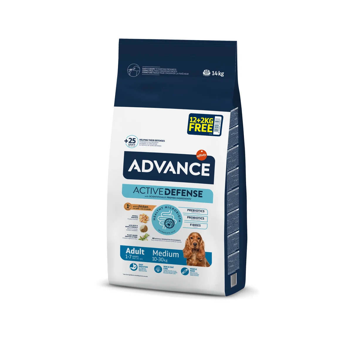 Advance Dog Medium Adult, 12+2 kg