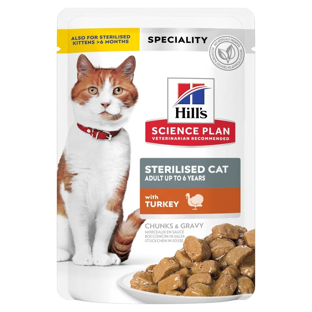 Hill's Science Plan Feline Sterilised Adult Up To 6 Years Turkey, 85 g