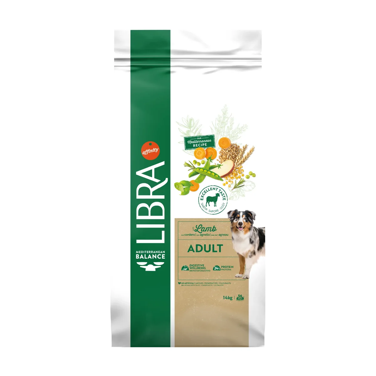 Hrana Uscata Caini Adulti, Libra Dog Adult Medium-Maxi, Miel, 14 kg