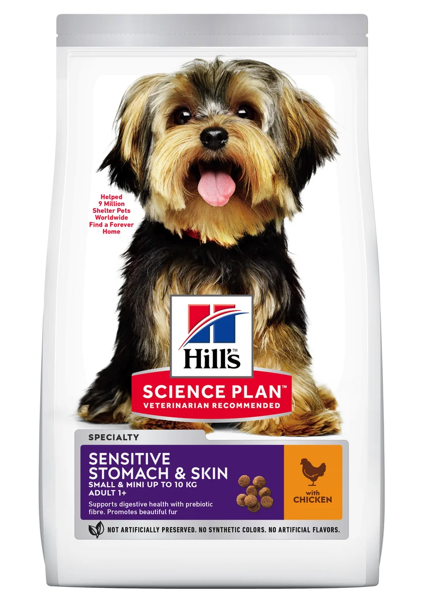 Hill's Science Plan Canine Adult Small and Mini Sensitive Stomach and Skin Chicken, 3 kg