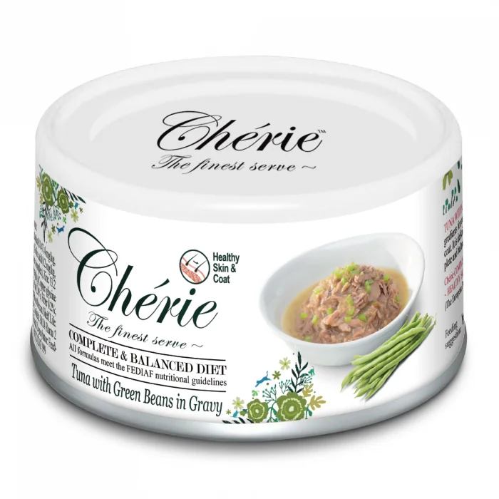 Cherie Adult Skin and Coat Cat Ton cu Fasole Verde 80 g