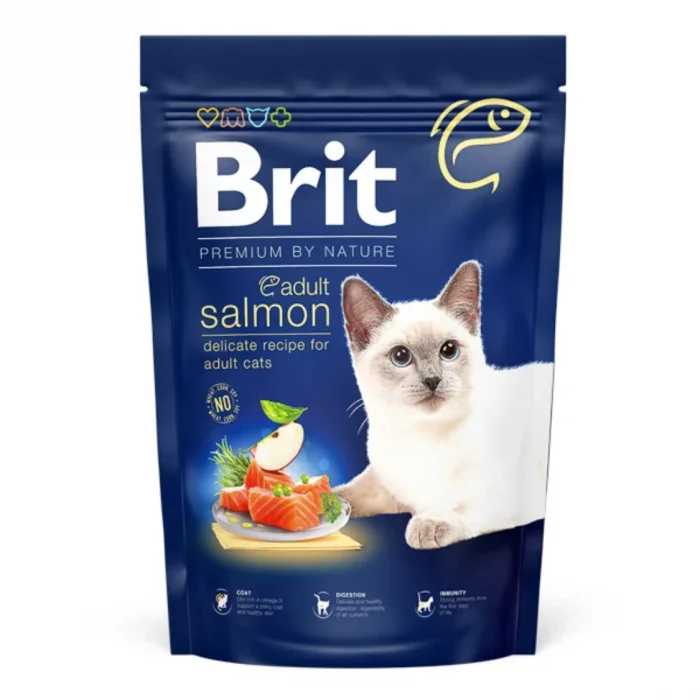 Hrana Uscata Brit Premium by Nature Cat Adult Salmon 1.5 kg