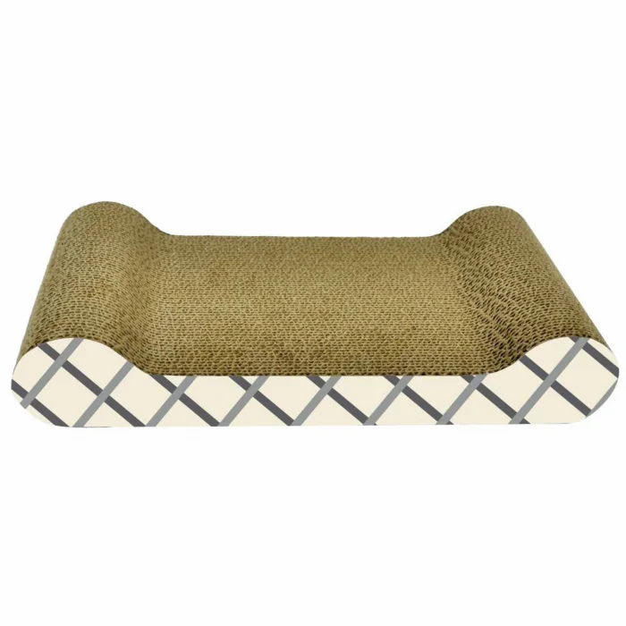 Carton de zgariat pentru pisici, model carouri, 38.1 A  22.22 A  7.62 cm, Multicolor
