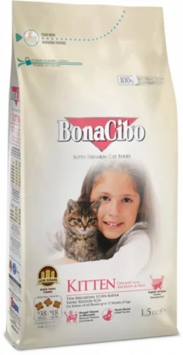 BonaCibo Kitten Chicken Rice with Anchovy 15 kg
