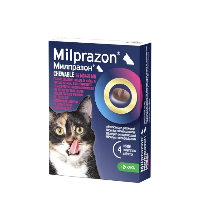 Milprazon Chewable Cat 16   40 mg (2 - 8 kg), 1 tableta