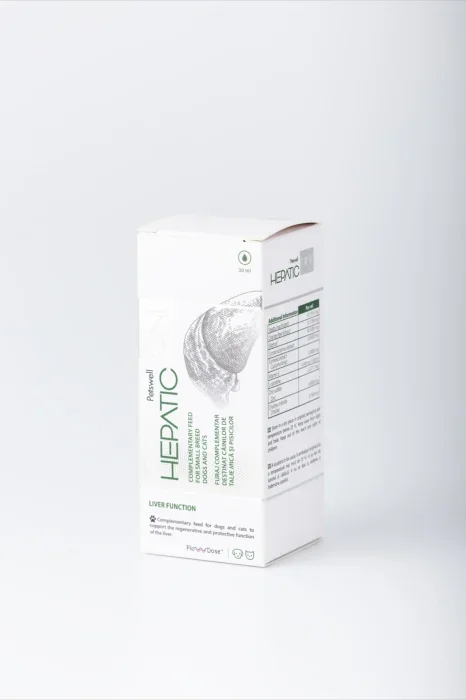 Hepatic-ON, destinat cainilor si pisicilor pentru a sustine functia de regenerare si de protectie a ficatului.- 30 ml