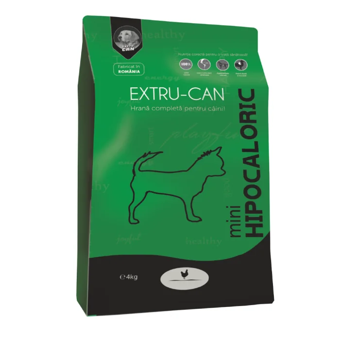 Hrana hipocalorica uscata pentru caini adulti de talie mica, 4 kg