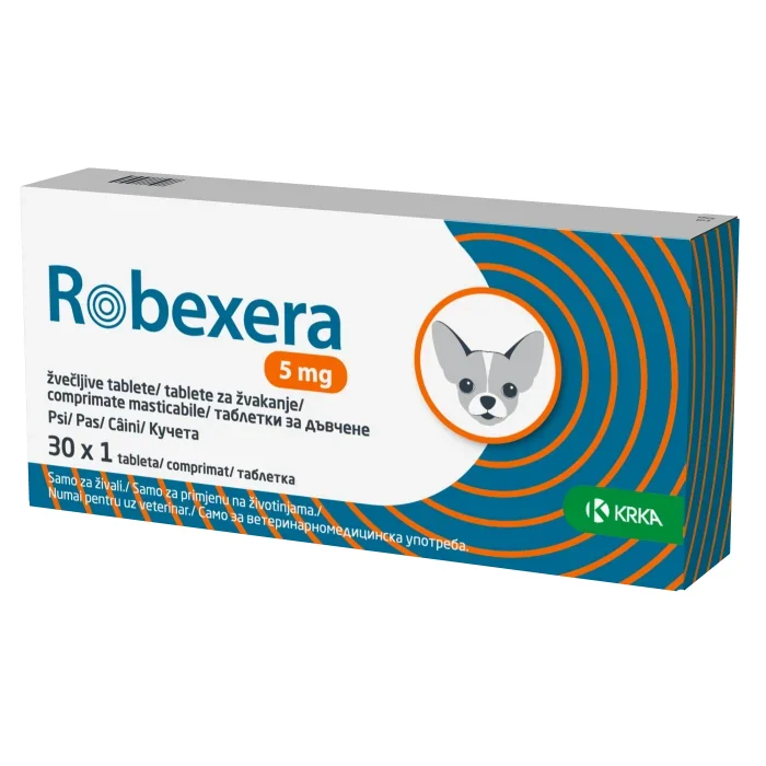 Robexera 5 mg comprimate masticabile pentru caini, 30 cp