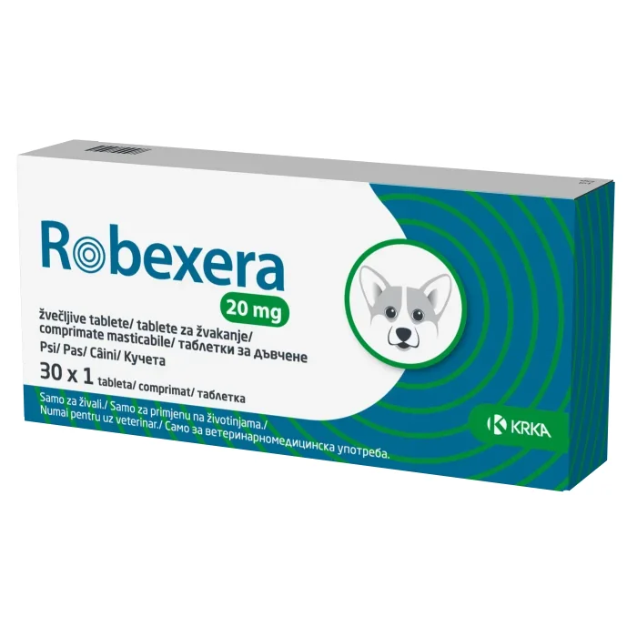 Robexera 20 mg comprimate masticabile pentru caini, 30 cp