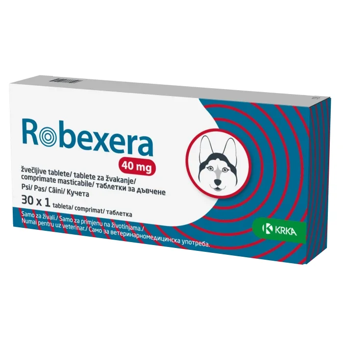 Robexera 40 mg comprimate masticabile pentru caini, 30 cp