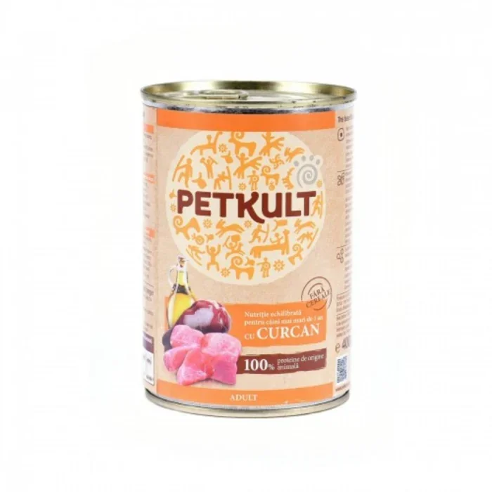 Hrana umeda Petkult Adult cu curcan 400 g