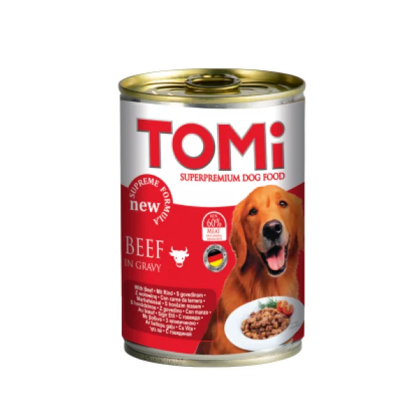 Conserva hrana umeda Tomi caine cu vita, 400 g